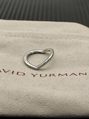 David Yurman 925 Silver Rings with Original Pouch